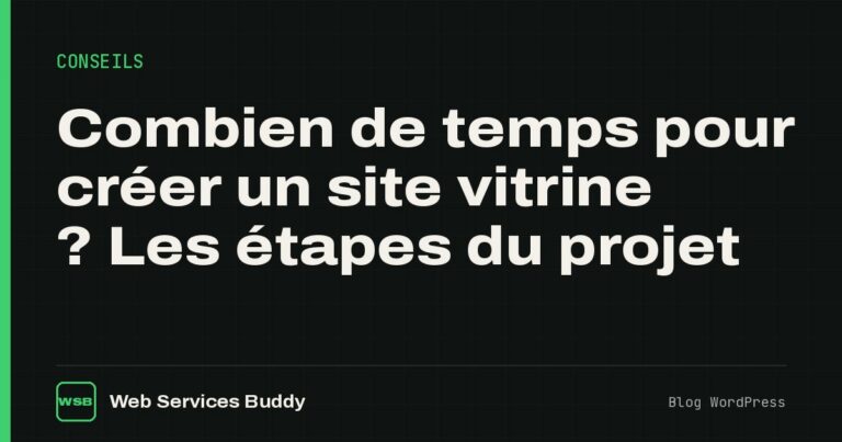 Combien de temps pour créer un site vitrine ? Les étapes du projet